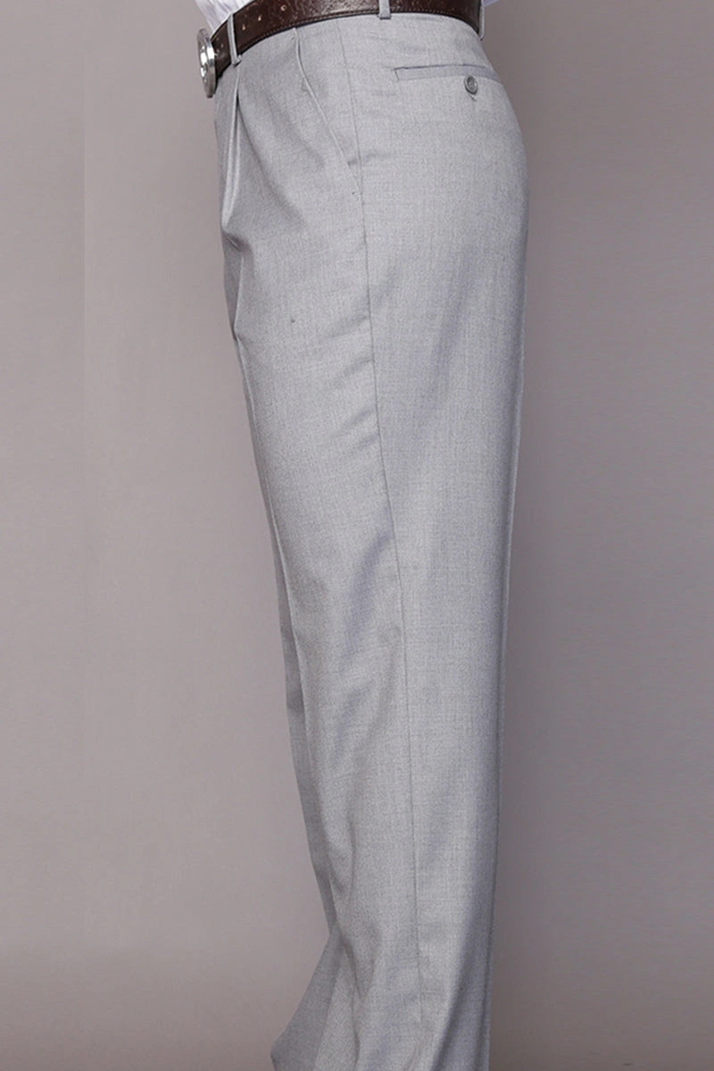 Pantaloni Eleganti in Lana Classici, Taglio Ampio, Grigio – Perfetto Stile!